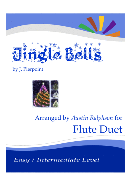 Jingle Bells Flute Duet Easy Intermediate Level Sheet Music