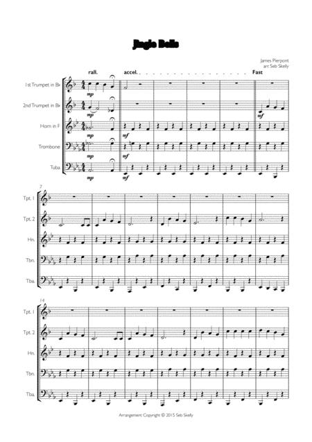 Jingle Bells Swing For Brass Quintet Sheet Music