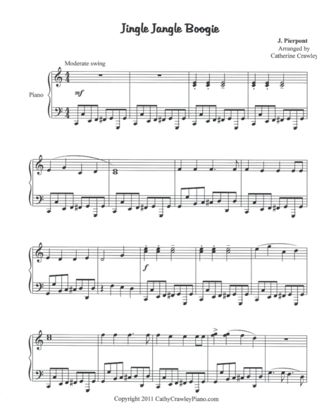 Free Sheet Music Jingle Jangle Boogie