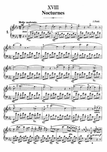 Free Sheet Music John Field Nocturne No 1 In Eb Major Complete Version