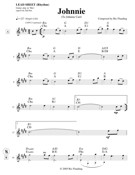 Johnnie Lead Sheet Sheet Music