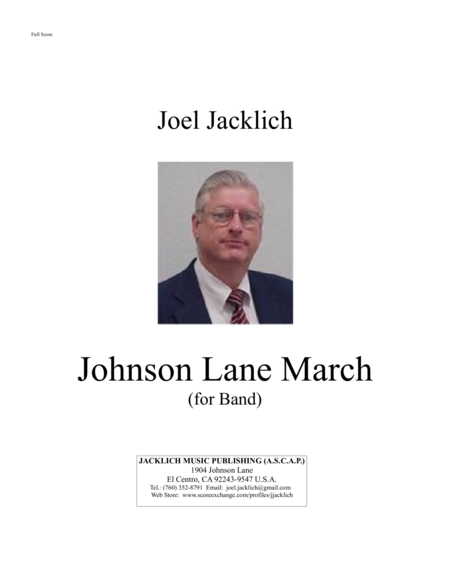 Free Sheet Music Johnson Lane March Band