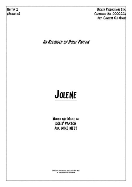 Free Sheet Music Jolene Guitar 1 Notation