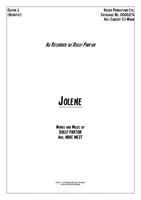 Jolene Guitar 1 Notation Sheet Music