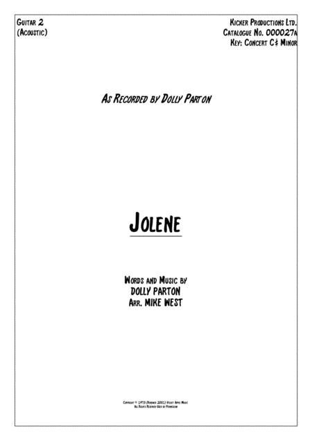 Jolene Guitar 2 Notation Sheet Music