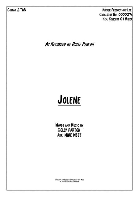 Jolene Guitar 2 Tab Sheet Music