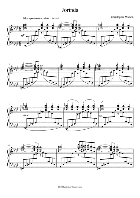 Jorinda From Fairy Tale Suite For Solo Piano Sheet Music