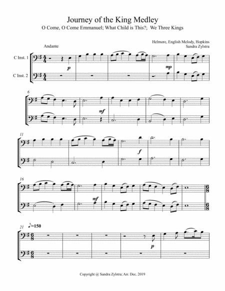 Free Sheet Music Journey Of The King Bass C Instrument Duet Parts Only