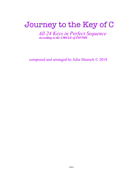 Journey To The Key Of C All 24 Keys In Perfect Sequence Sheet Music