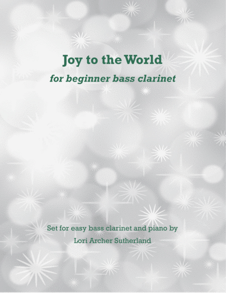 Free Sheet Music Joy To The World For Beginner Bass Clarinet Piano