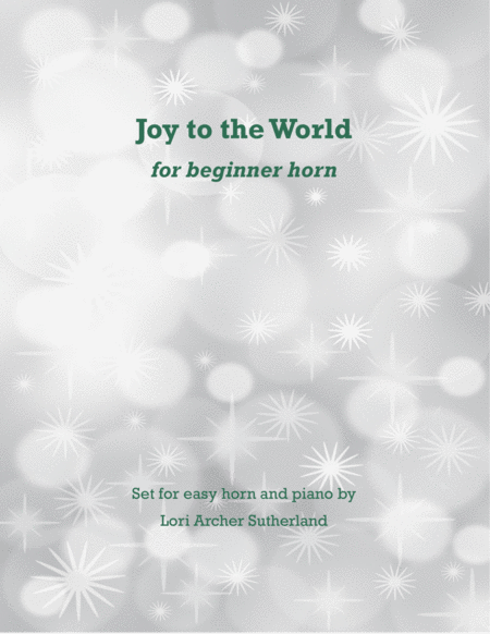 Joy To The World For Beginner Horn Piano Sheet Music