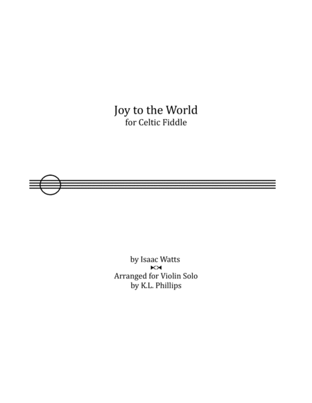 Joy To The World For Celtic Fiddle Sheet Music