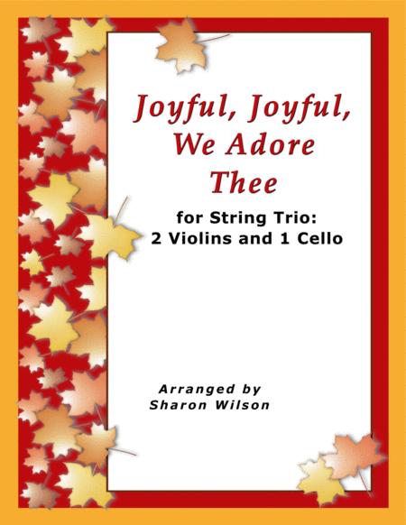 Joyful Joyful We Adore Thee For String Trio 2 Violins And 1 Cello Sheet Music