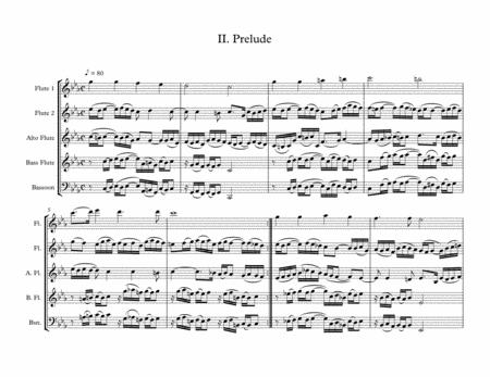 Js Bach Jesu Meine Freude Arranged For Flute Choir 3 Flutes 3rd Doubling Alto Flute Bass Flute Opt Bassoon Ii Prelude Sheet Music