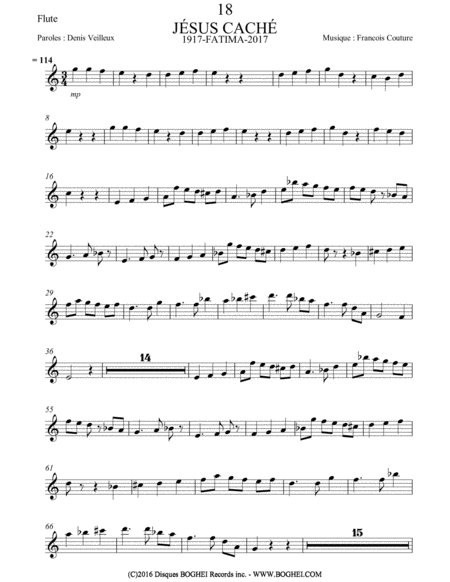 Jsus Cach 1917 Fatima 2017 Sheet Music