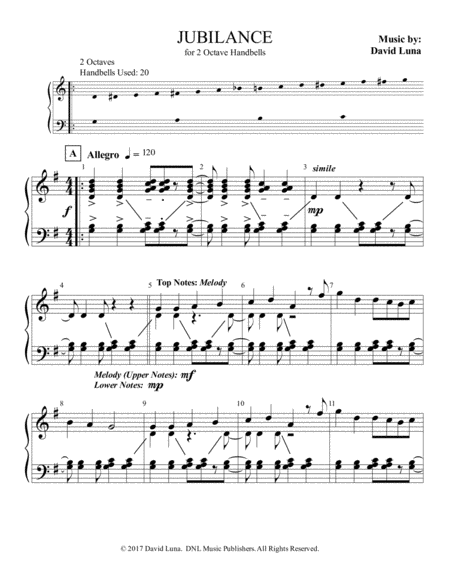 Free Sheet Music Jubilance