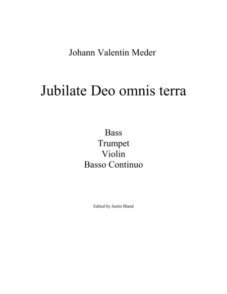 Free Sheet Music Jubilate Deo Omnis Terra