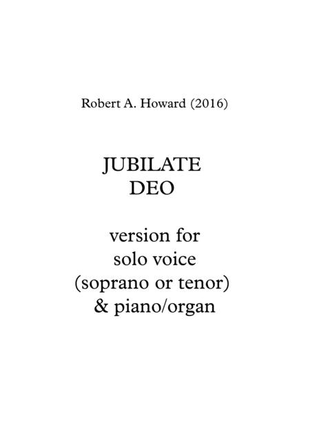 Jubilate Deo Solo Unison Version Sheet Music