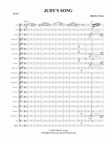 Free Sheet Music Judys Song