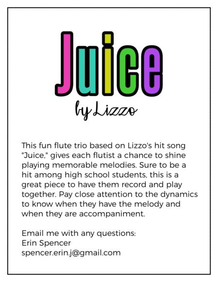 Juice By Lizzo For Flute Trio Sheet Music