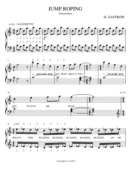 Jump Roping Sheet Music