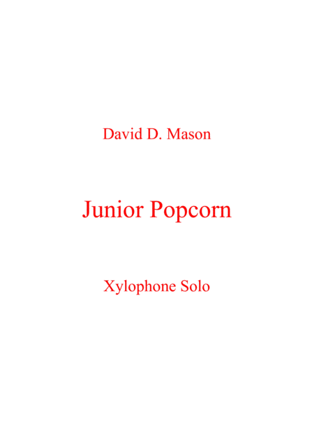 Free Sheet Music Junior Popcorn