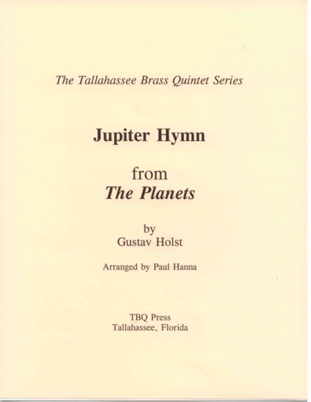 Free Sheet Music Jupiter Hymn I Vow To Thee My Country