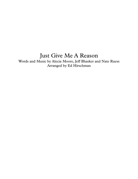 Just Give Me A Reason For Brass Quintet Sheet Music