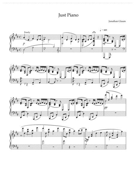 Just Piano Sheet Music