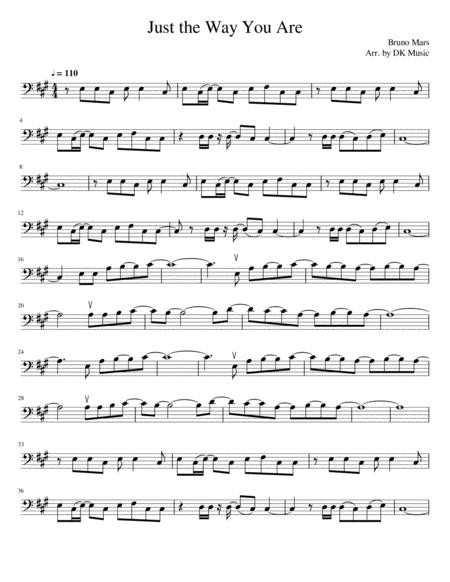 Just The Way You Are Cello Solo Sheet Music