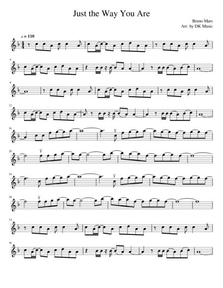 Free Sheet Music Just The Way You Are Violin Solo