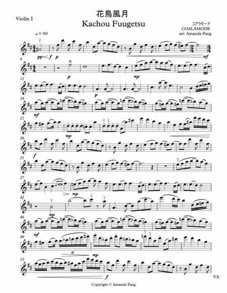 Free Sheet Music Kachou Fuugetsu