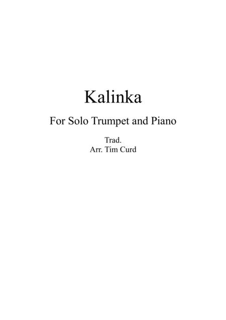 Kalinka For Solo Trumpet In Bb And Piano Sheet Music