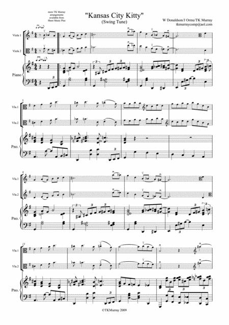 Kansas City Kitty 2 Violas Viola Duo Viola Group Sheet Music