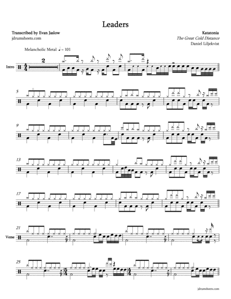 Katatonia Leaders Sheet Music