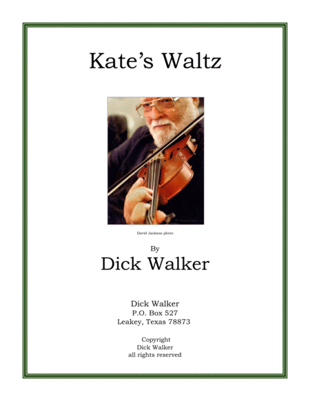 Free Sheet Music Kates Waltz