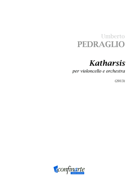 Katharsis For Cello And Orchestra Score Sheet Music