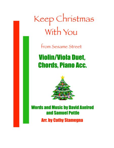 Keep Christmas With You All Through The Year From Sesame Street Violin Viola Duet Chords Piano Acc Sheet Music