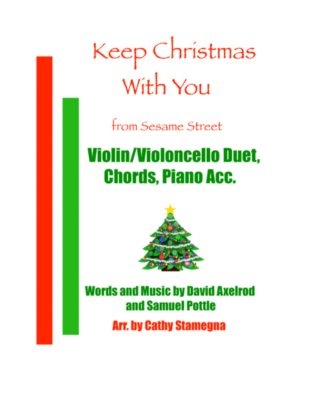 Keep Christmas With You All Through The Year From Sesame Street Violin Violoncello Duet Chords Piano Acc Sheet Music