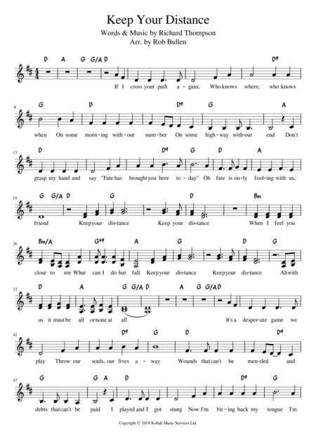 Keep Your Distance Sheet Music