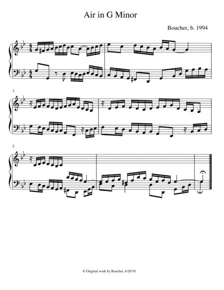 Free Sheet Music Keyboard Suite In G Minor Iv Air