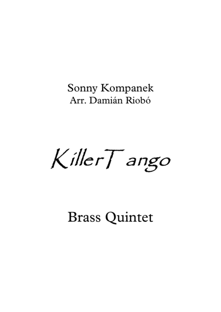 Free Sheet Music Killer Tango By Sonny Kompanek