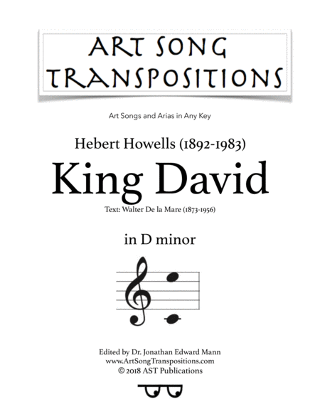 King David D Minor Sheet Music