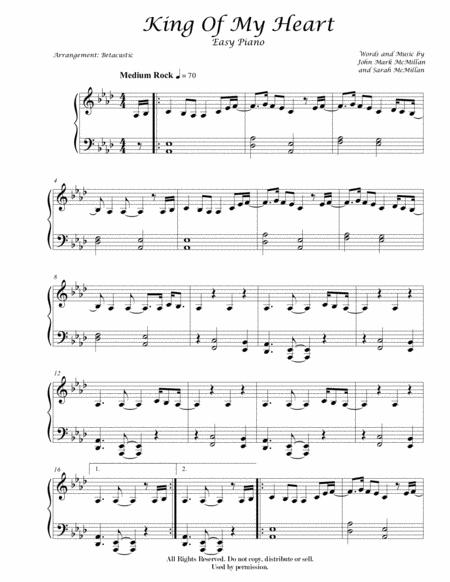 Free Sheet Music King Of My Heart Bethel Music Sheet Music Easy Piano