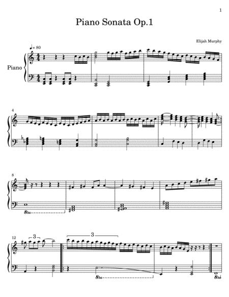 Free Sheet Music Klaviersonate Op 1