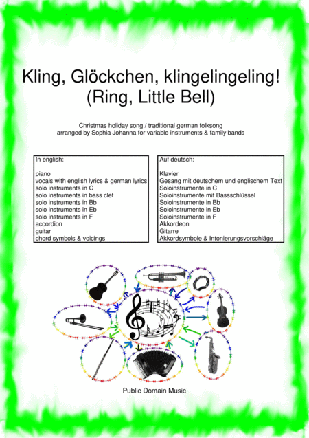 Kling Glckchen Kling Family Band Sheet Music