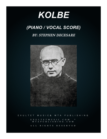 Kolbe Piano Vocal Score Sheet Music