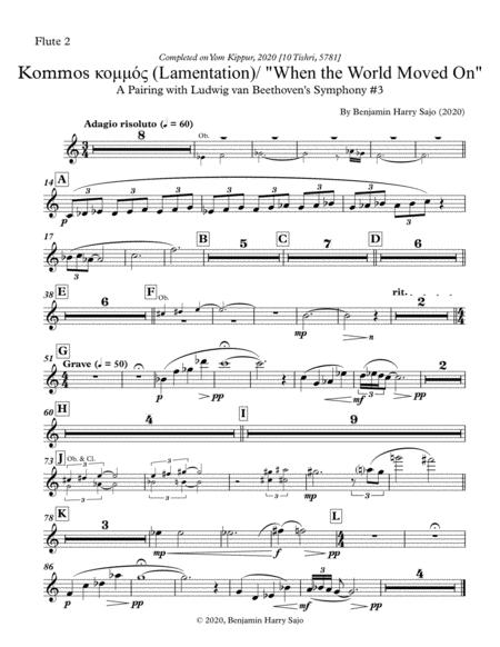 Kommos Lamentation When The World Moved On Flute 2 Sheet Music