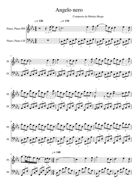 Free Sheet Music L Angelo Nero