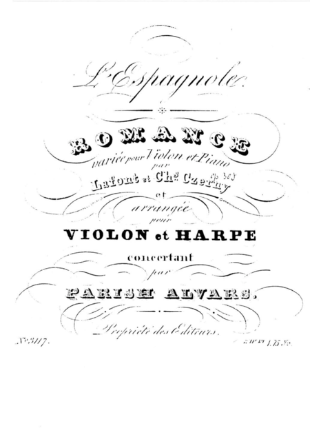 Free Sheet Music L Espagnole For Violin And Harp Or Piano